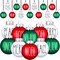 12 Pcs Christmas Ball Ornaments - 2.4 Inch (Red Green White)